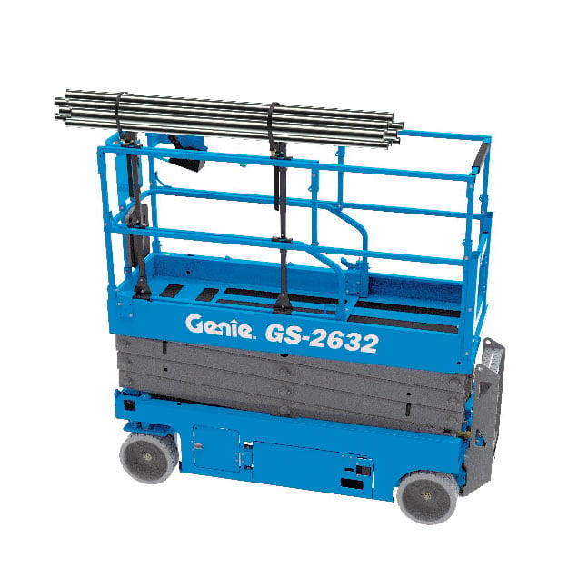 Scissor Lift Pipe Cradle with Pipes